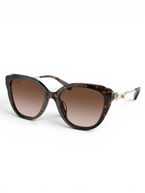 Coach Accessories - COACH Tea Rose Cat Eye Dark Tortoise Frame w/Brown Gradient UV Lenses w/Case